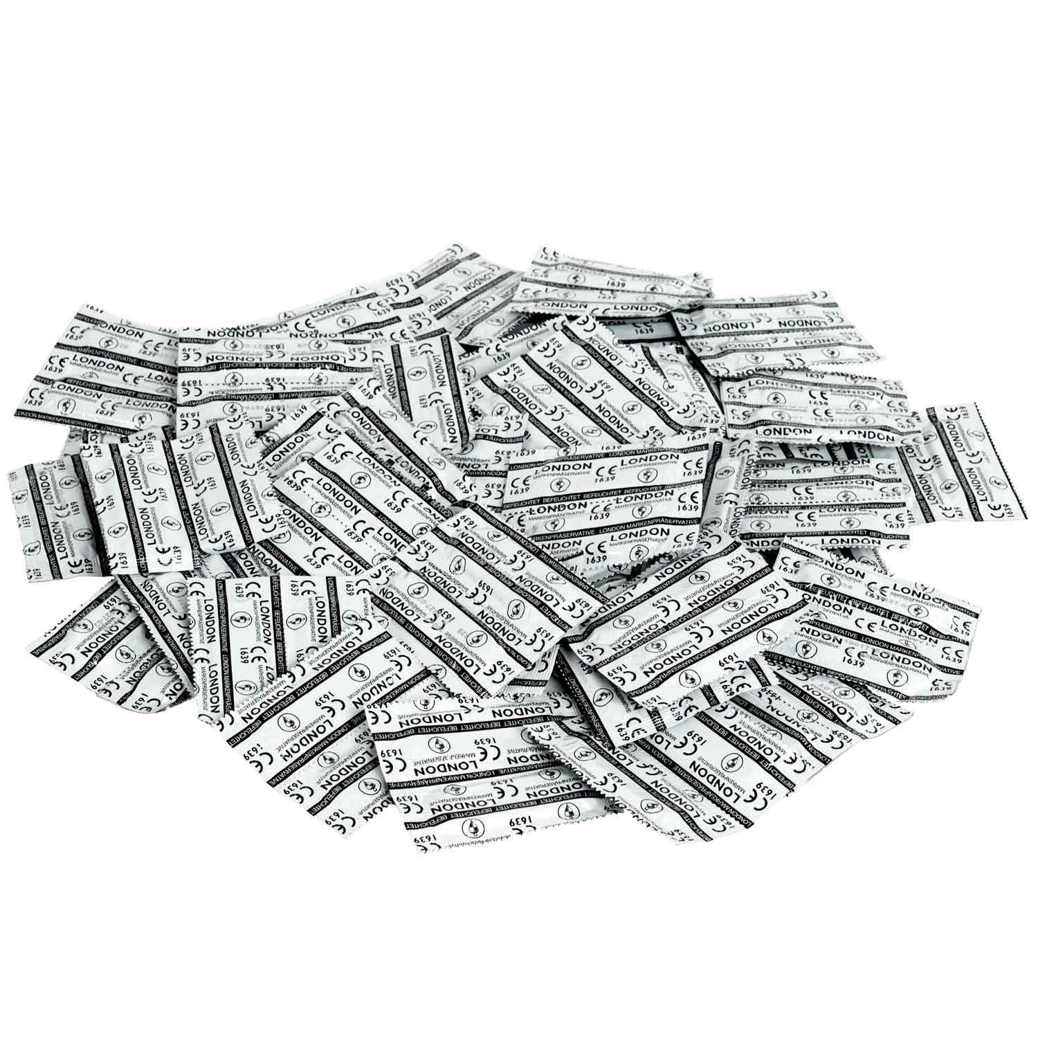 LONDON Q 600600 Condoms, Old Edition, 100 pcs, Extra Moist, Ø 52mm, 185mm