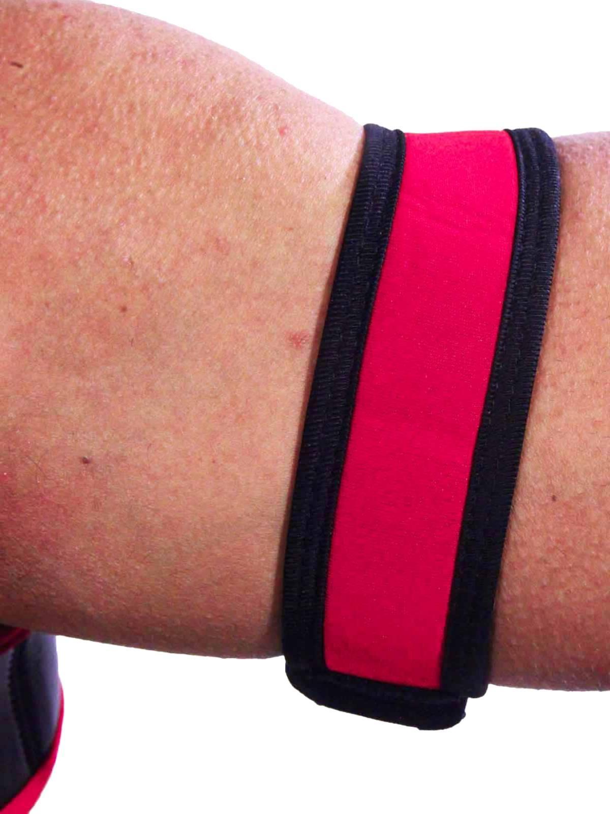 Rude Rider Neoprene Puppy 2 Biceps Straps Red