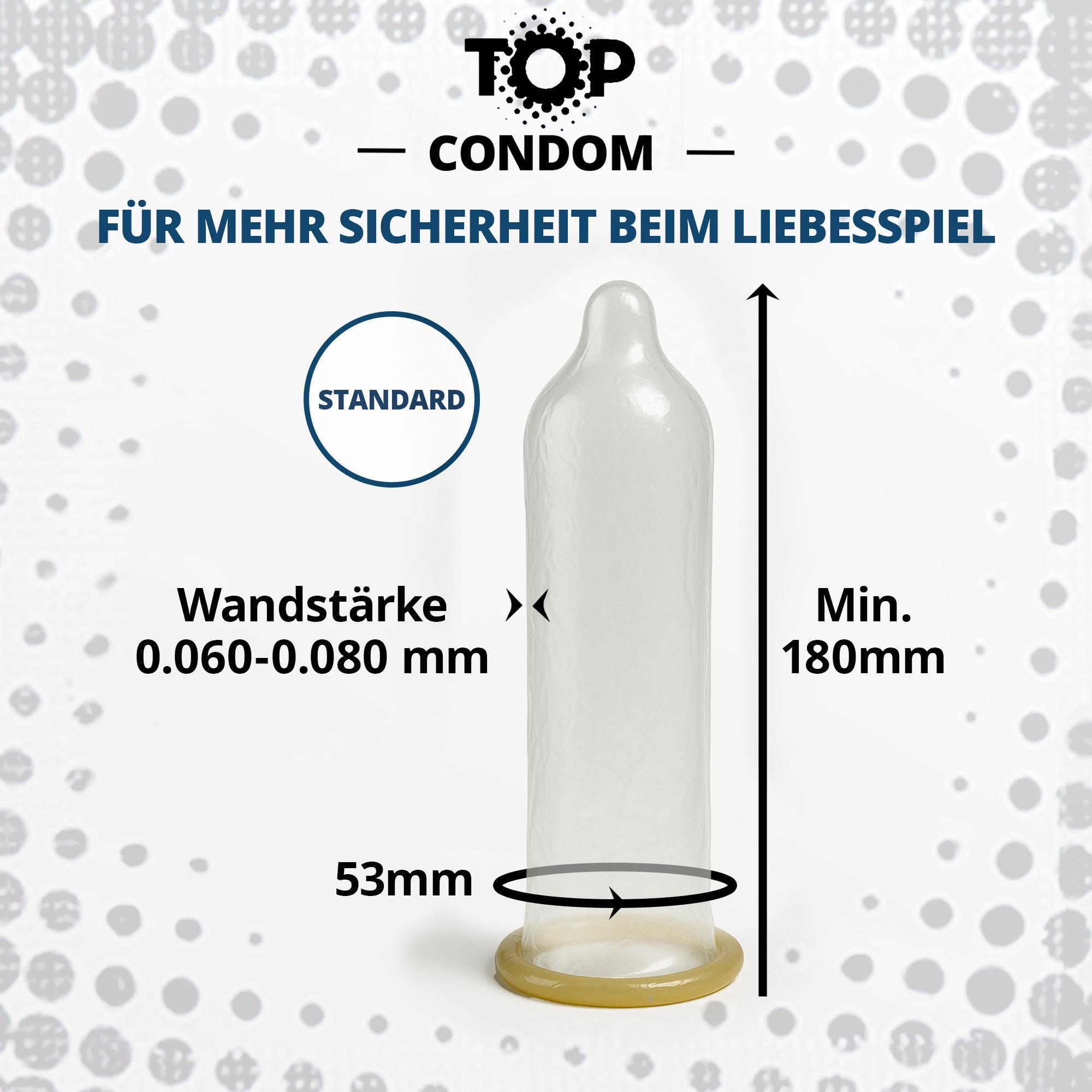 TOP Condoms Standard: What A Pleasure - Standard Fun, Packs of 3