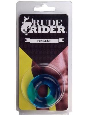 Rude Rider Fat Stretchy Cockring, Ice Blue