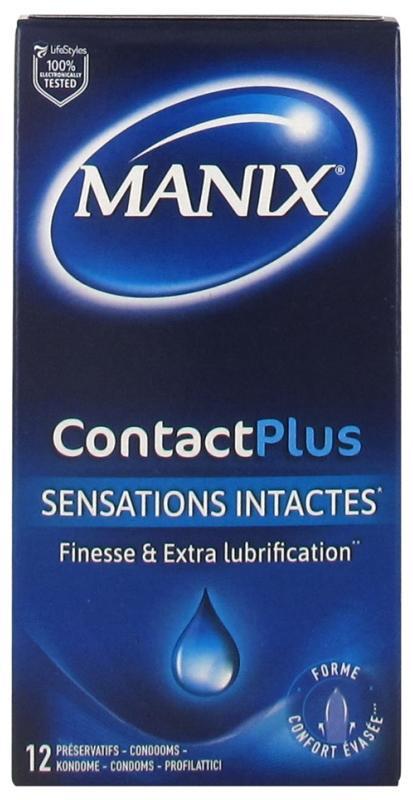 Manix ContactPlus Sensations Intactes, 12 condoms, 18 cm