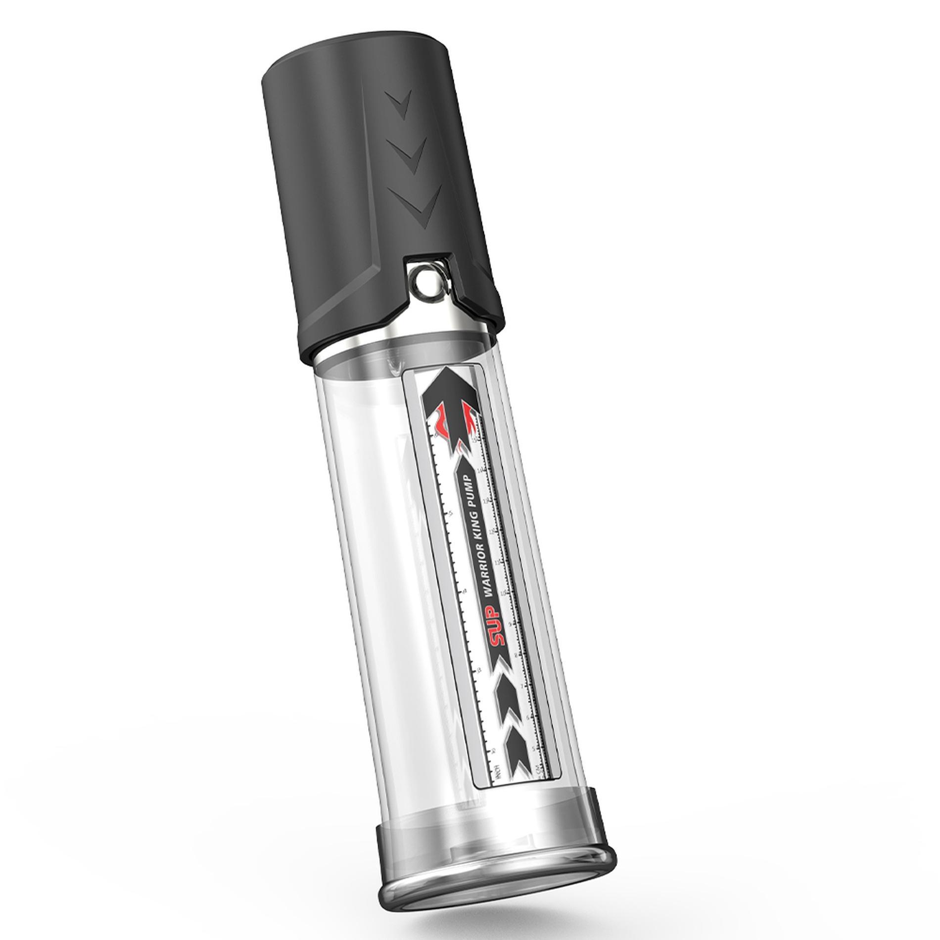 Warrior King Super manual Penis Pump, Black & Clear
