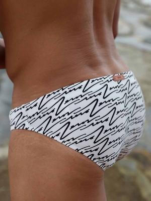 2Eros V20 Signature Print Swim Brief B&W - Size: XL