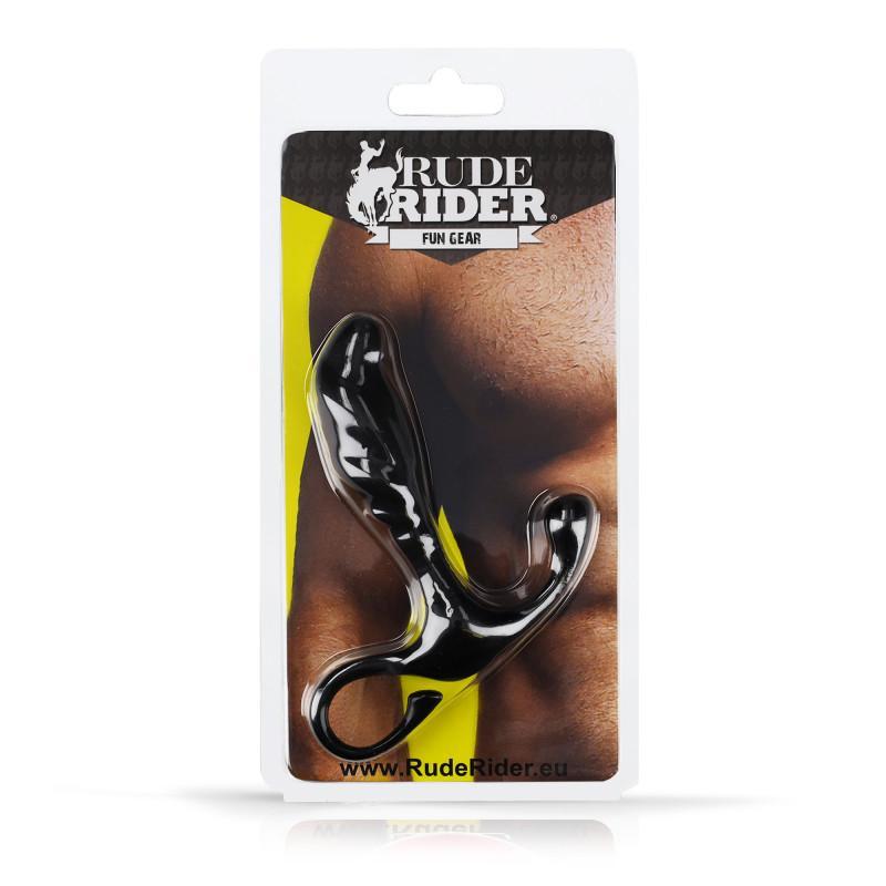 Rude Rider Lion Head Large Prostate Massager, Black
