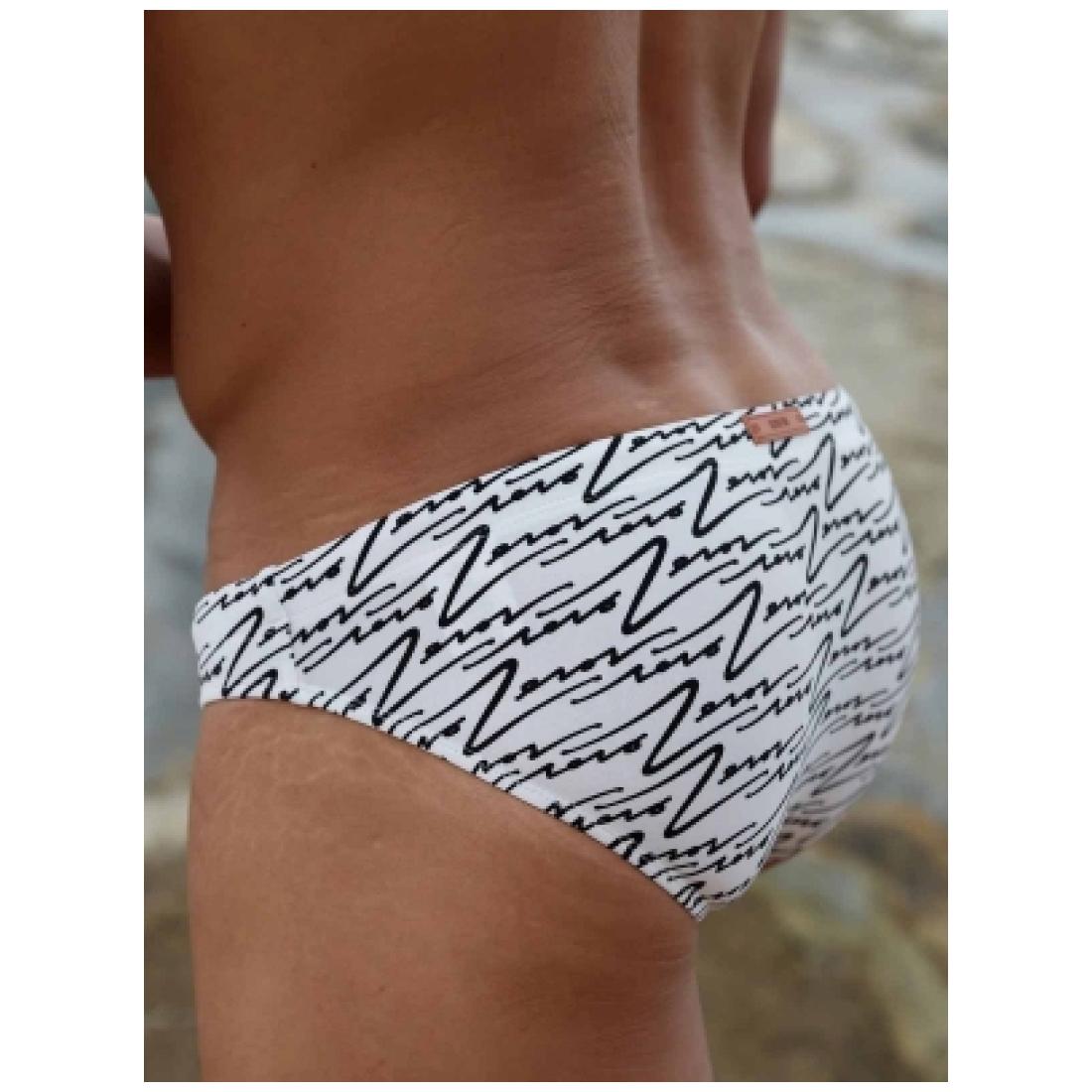2Eros V20 Signature Print Swim Brief B&W - Size: XL