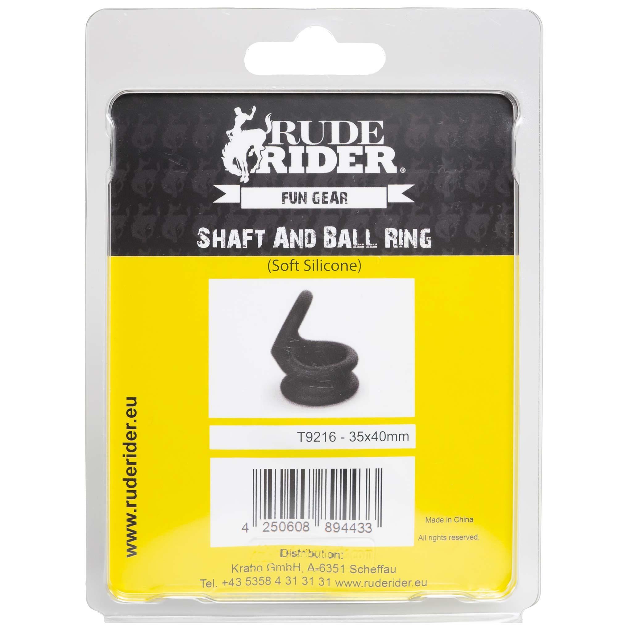 Rude Rider Shaft and Ball Ring, 35x40mm, Black