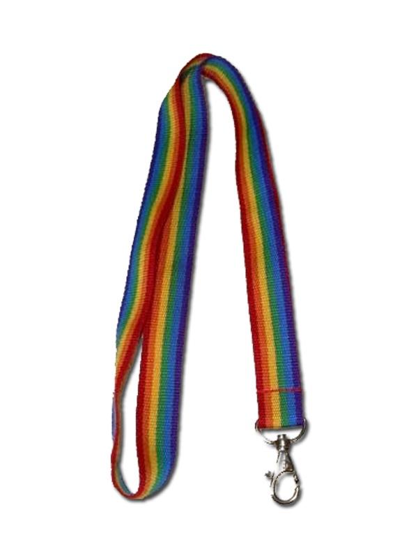 Rainbow Gay Pride Lanyard - Key Chain Long with Buckle