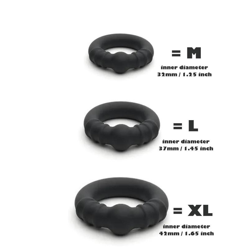 Sport Fucker Silicone Steel Fusion Ring Holeshot Xlarge, Black