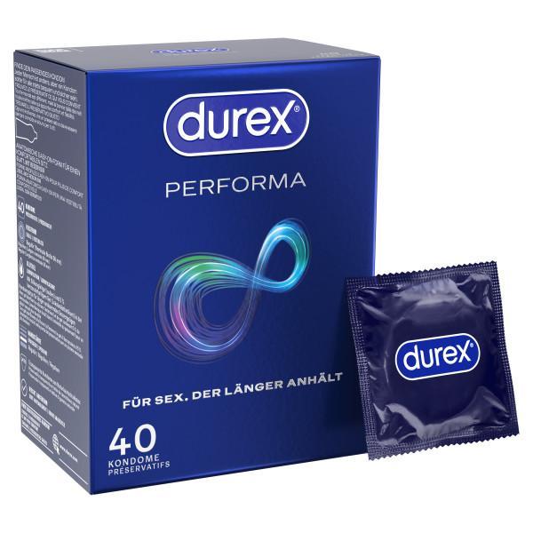 Durex Performa Condoms 40 pcs, with Delay Effect, Ø 56mm, 190mm