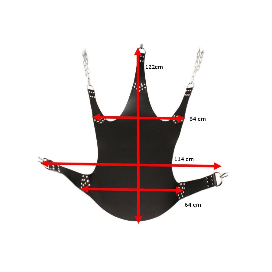 Master Sling Leather Mat 5 Points Black