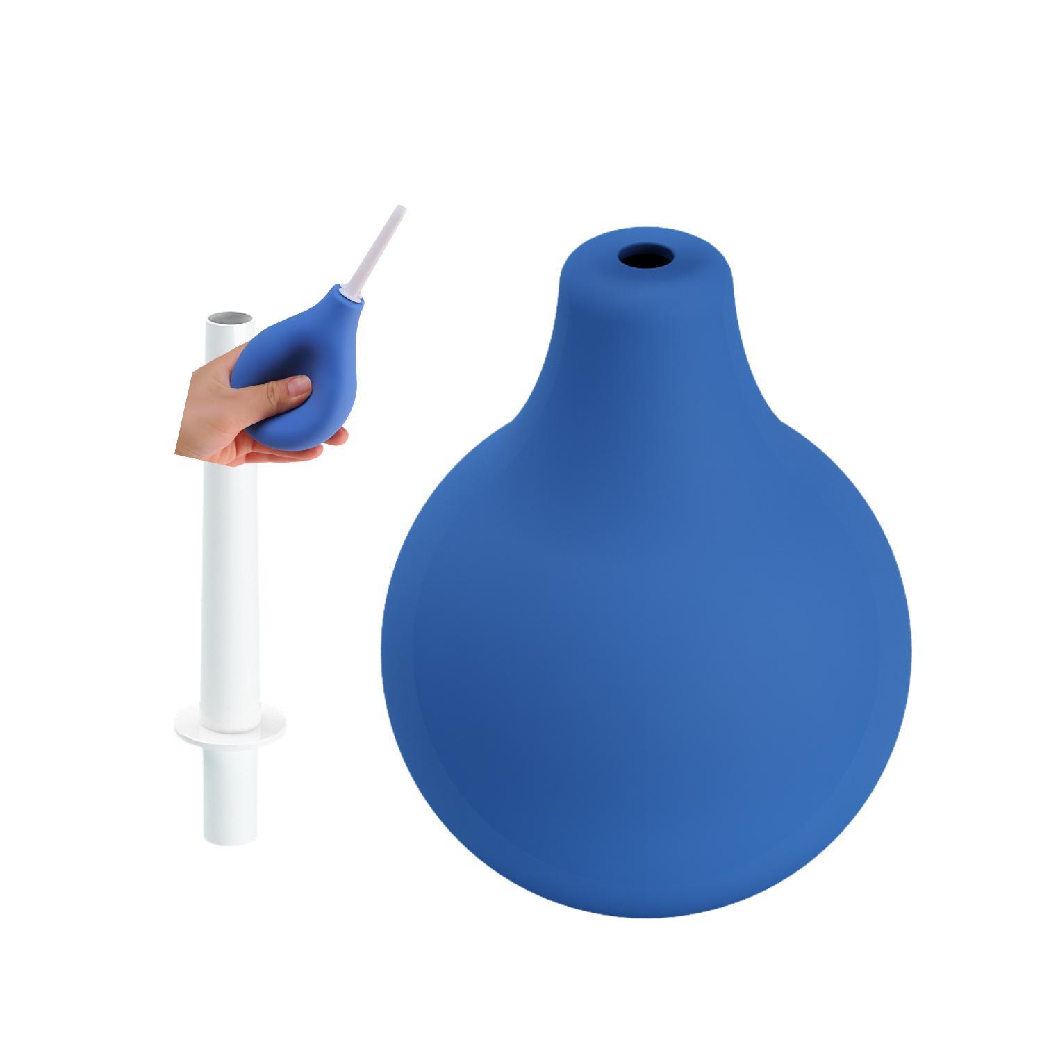 MR PLAY - Anal Douche Enema Cleaner, the nozzle length: 75mm, capacity: 224ml, Color: blue&White
