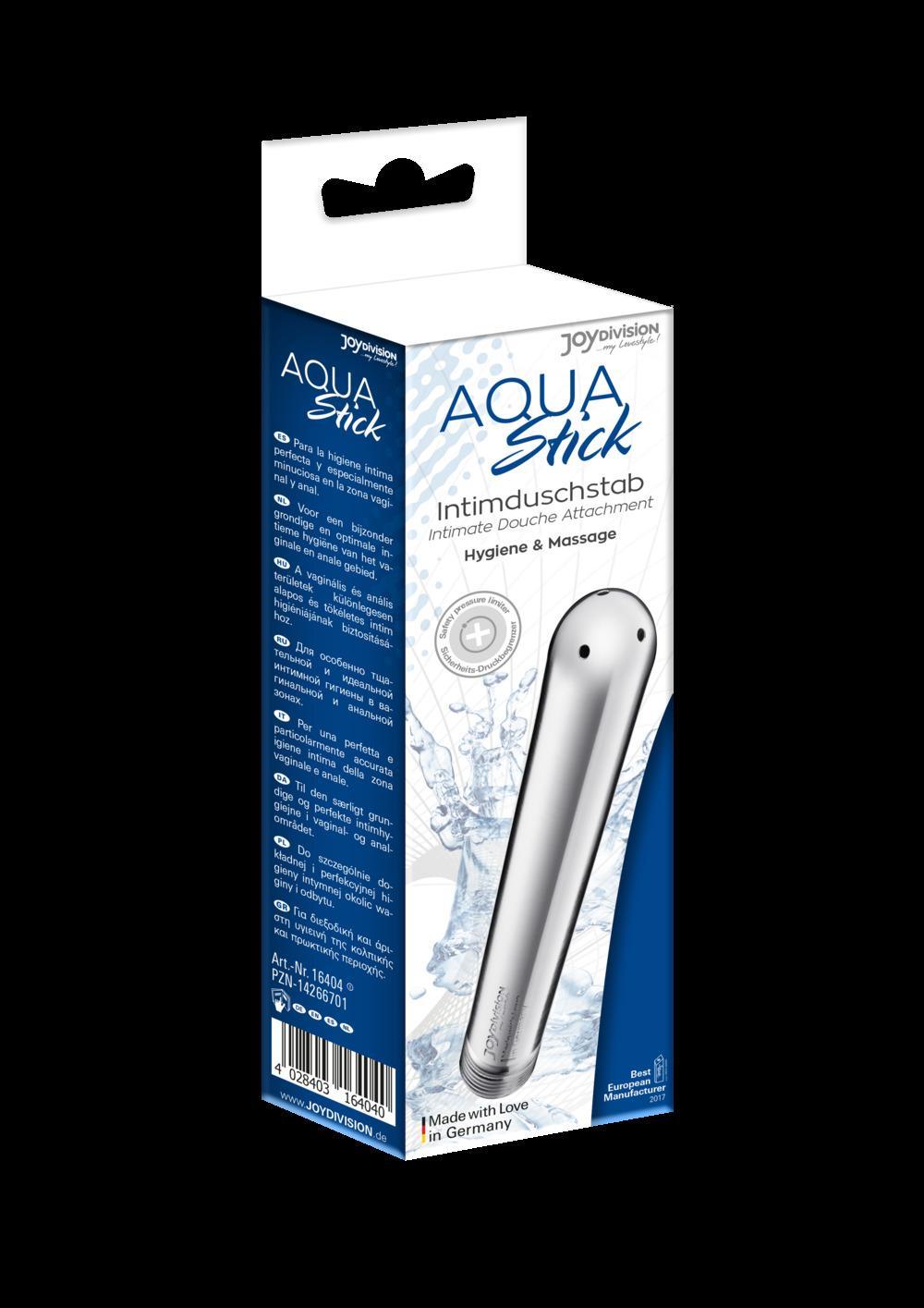AQUAstick Intimate Douche Attachment with 3 Nozzles, Silver, 15 cm