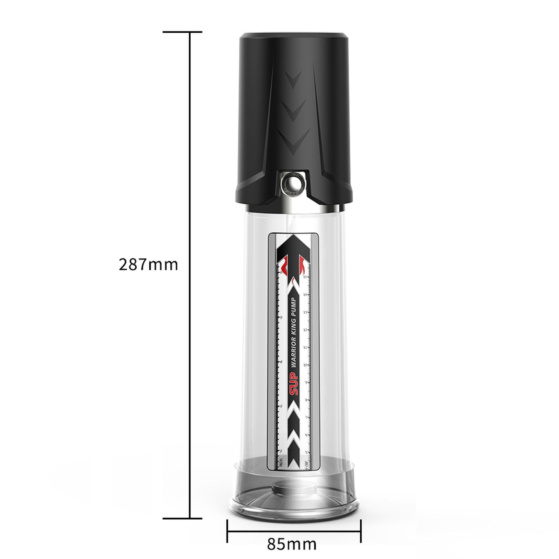 Warrior King Super manual Penis Pump, Black & Clear