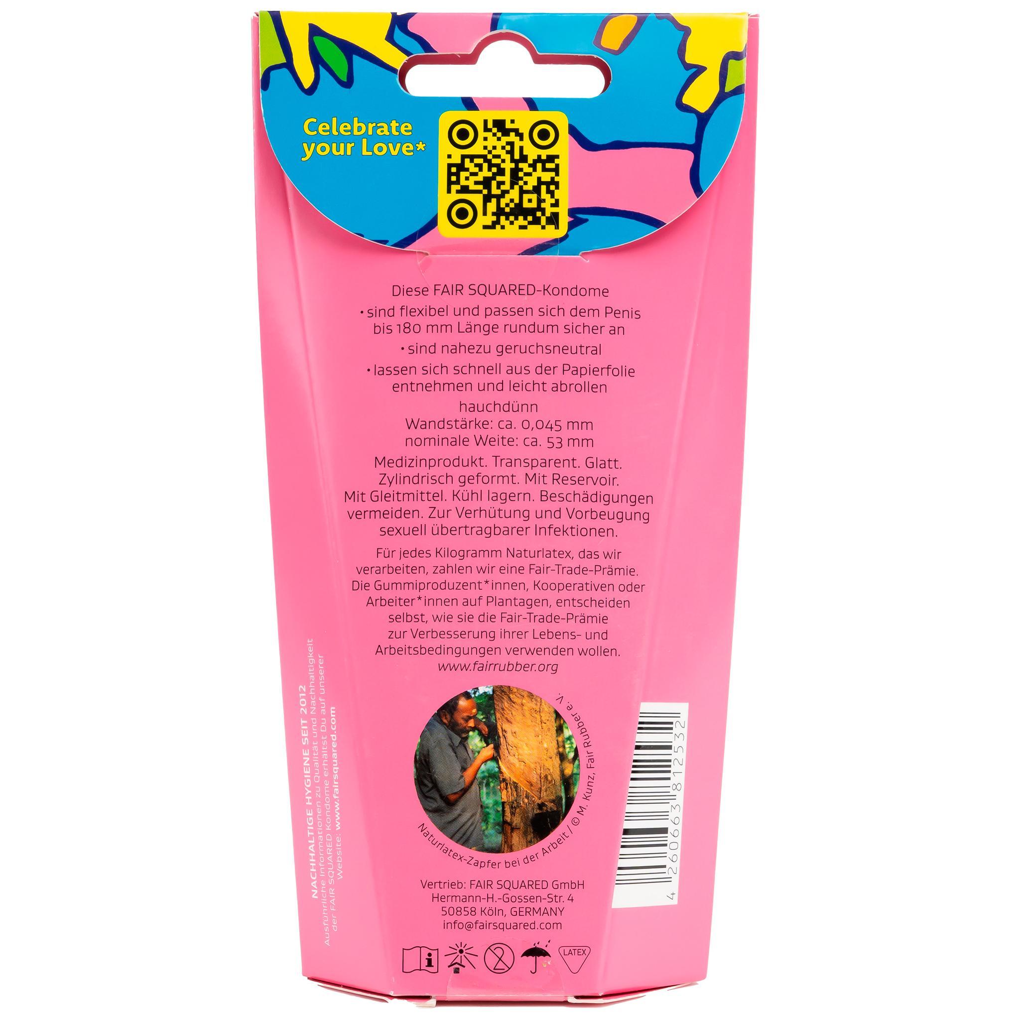 FAIR Squared Ultimate Thin Condoms, Vegan &amp  Fair Trade, 18cm, 10 pcs