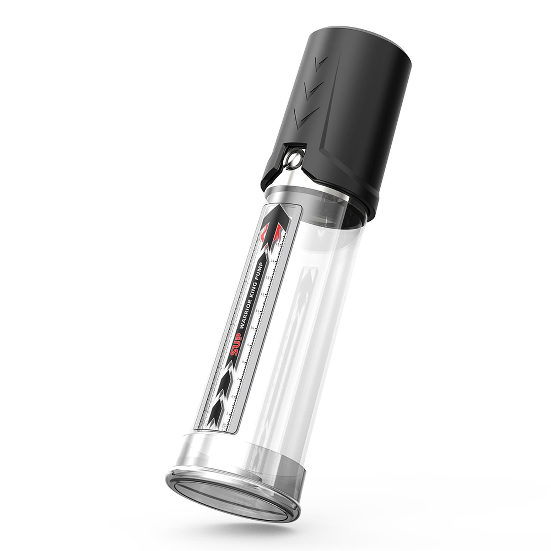 Warrior King Super manual Penis Pump, Black & Clear