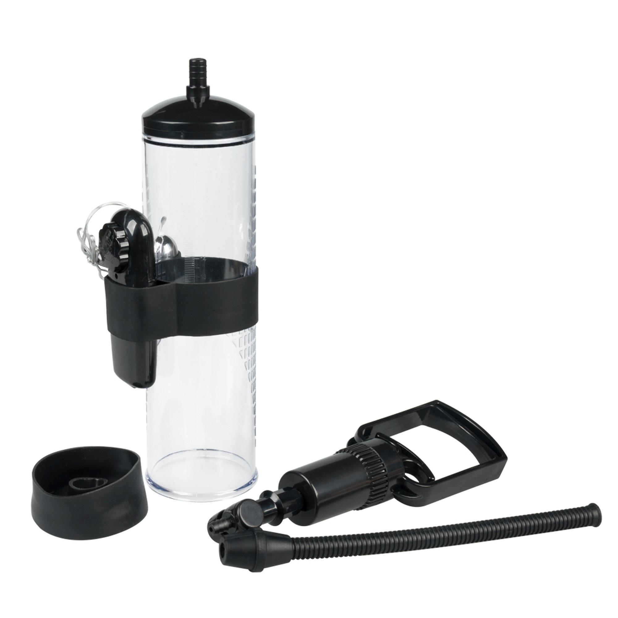 Powerpump Penis Pump MAX Vibrating, Black & Clear