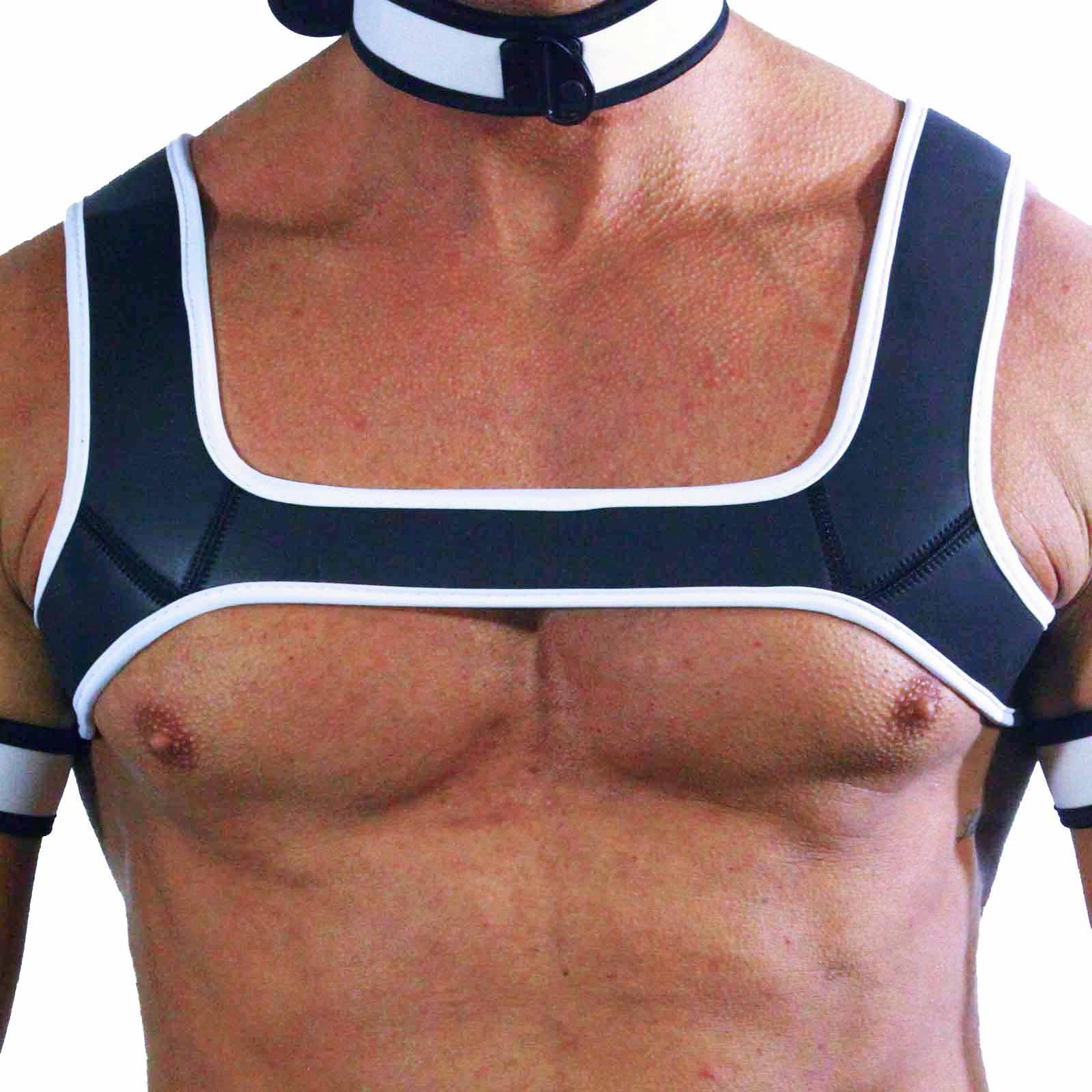 Rude Rider Neoprene Harness Black/White, M size