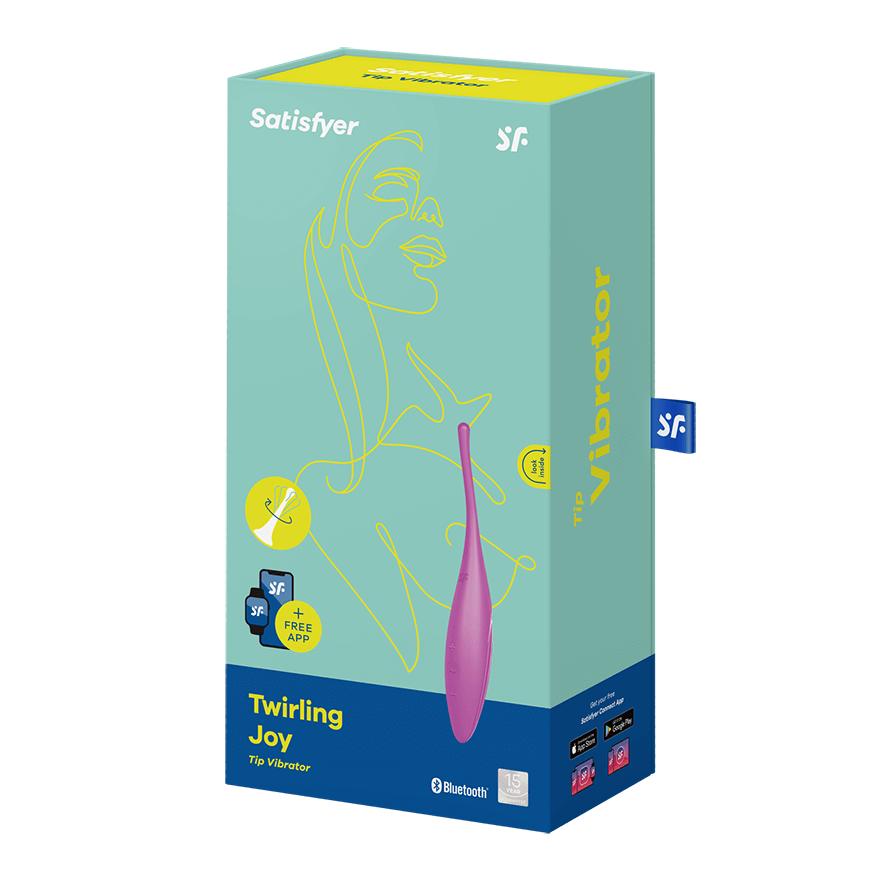Satisfyer Twirling Joy Connect App Vibrator, Fuchsia, 18 cm