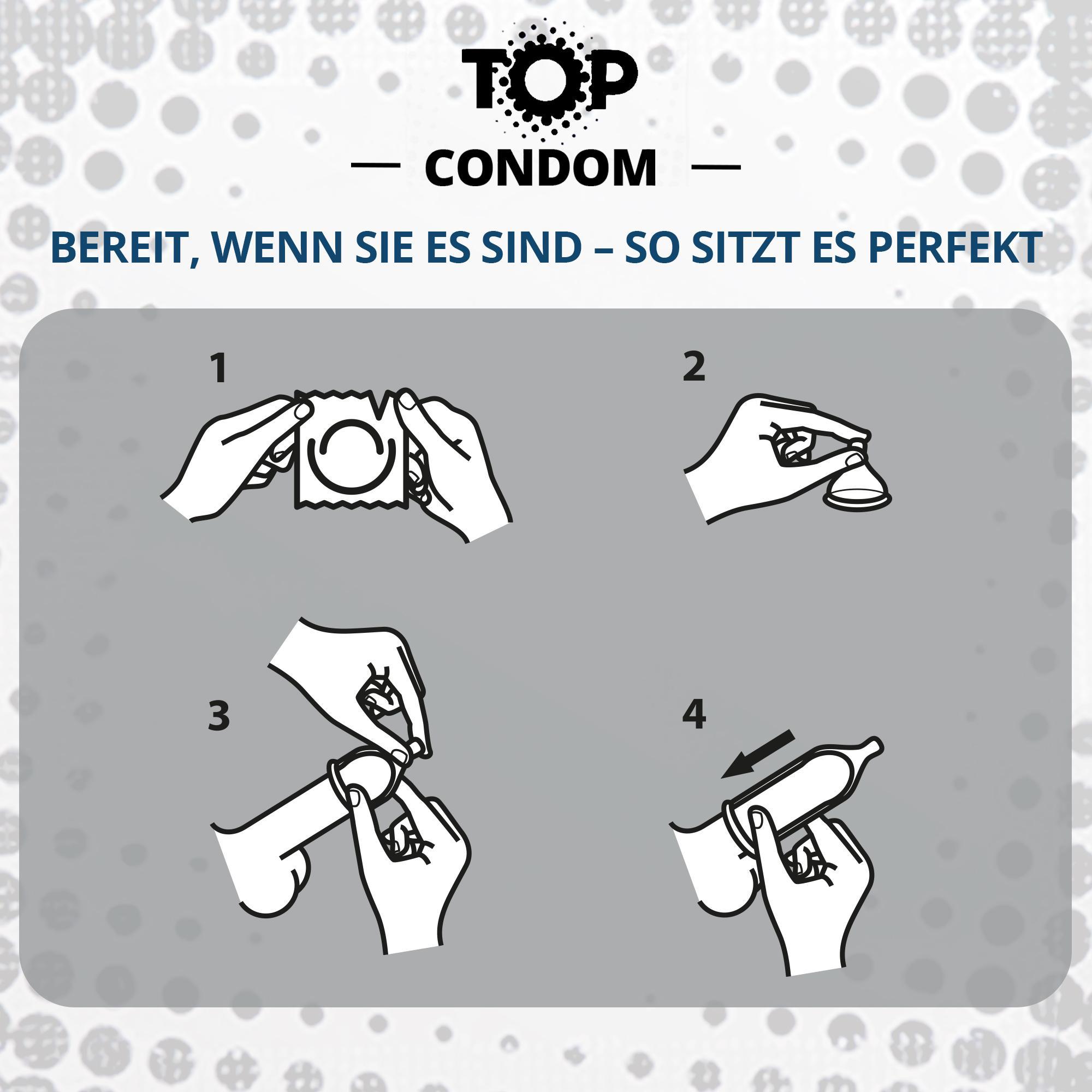 TOP Condoms Standard: What A Pleasure - Standard Fun, Packs of 3
