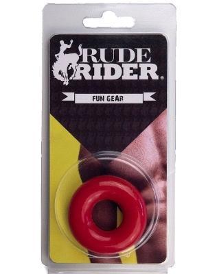 Rude Rider Fat Stretchy Cockring, Red