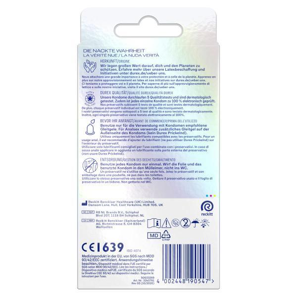 Durex Hautnah XXL Condoms 8 pcs, Extra Thin, Ø 60 mm