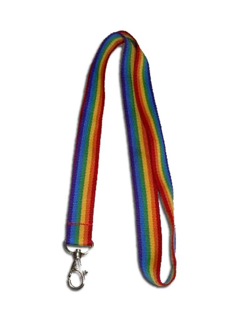 Rainbow Gay Pride Lanyard - Key Chain Long with Buckle