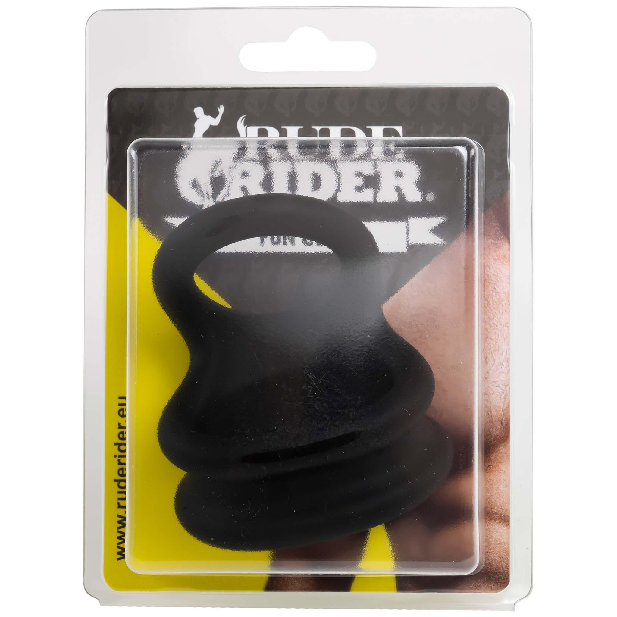 Rude Rider Shaft and Ball Ring, 35x40mm, Black