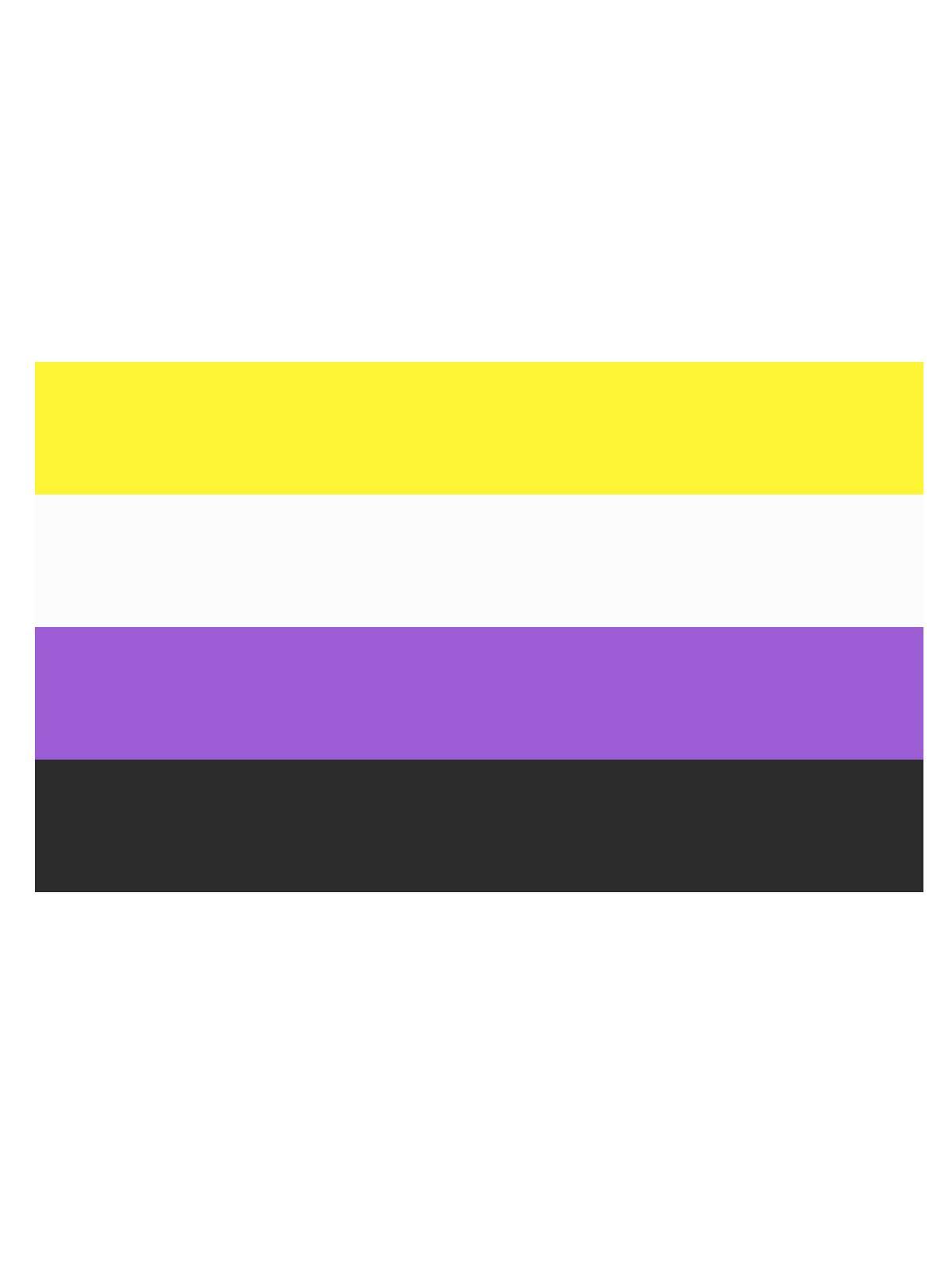 Non-Binary Flag Sticker 5 x 7,6 cm