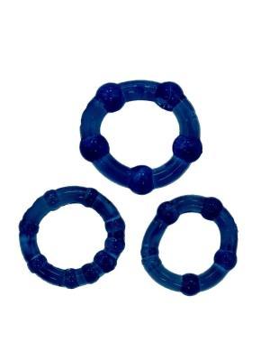 Rude Rider Mini Cockrings Blue (3-Ring-Set)