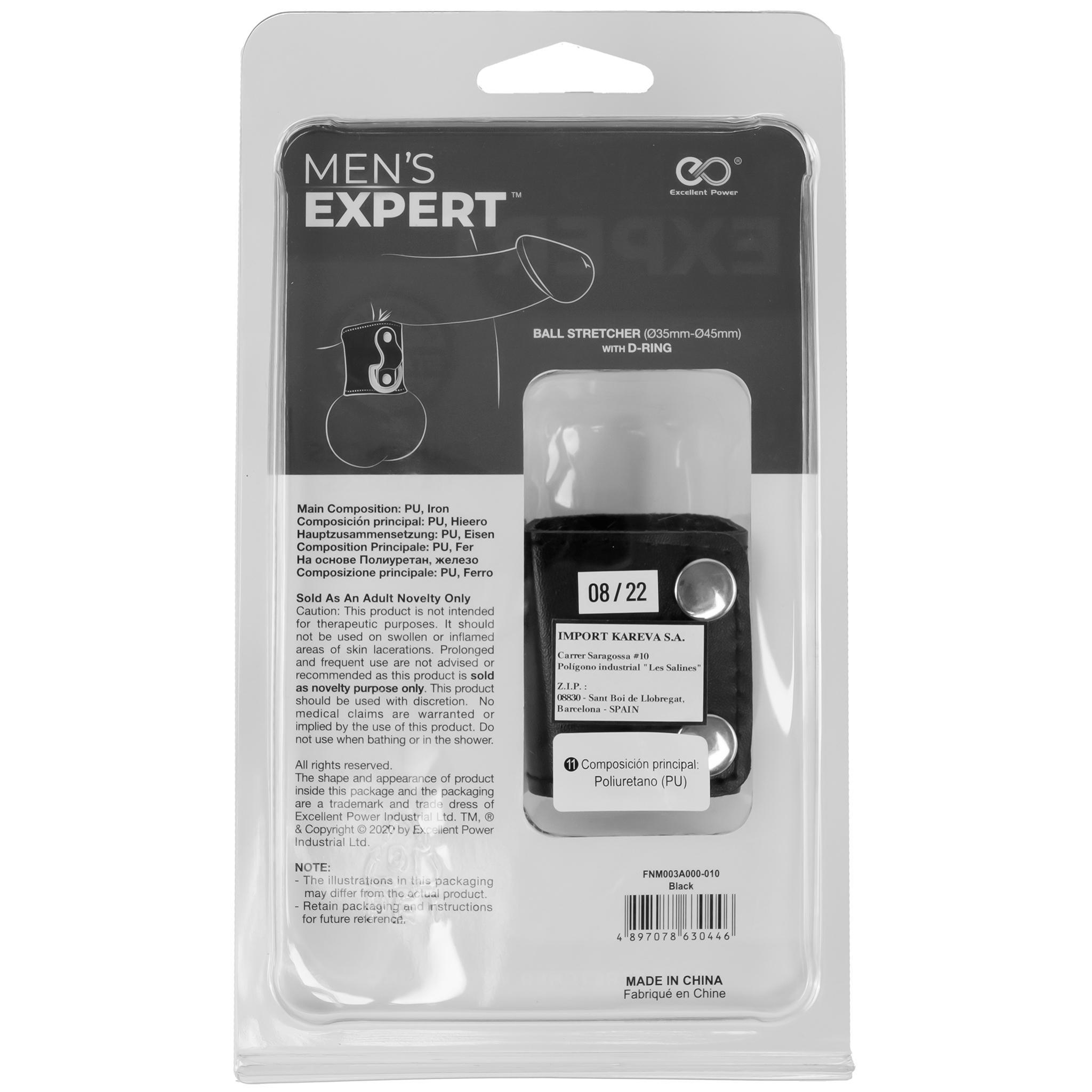 Men's Expert Adjustable Ball Stretcher Large, Black