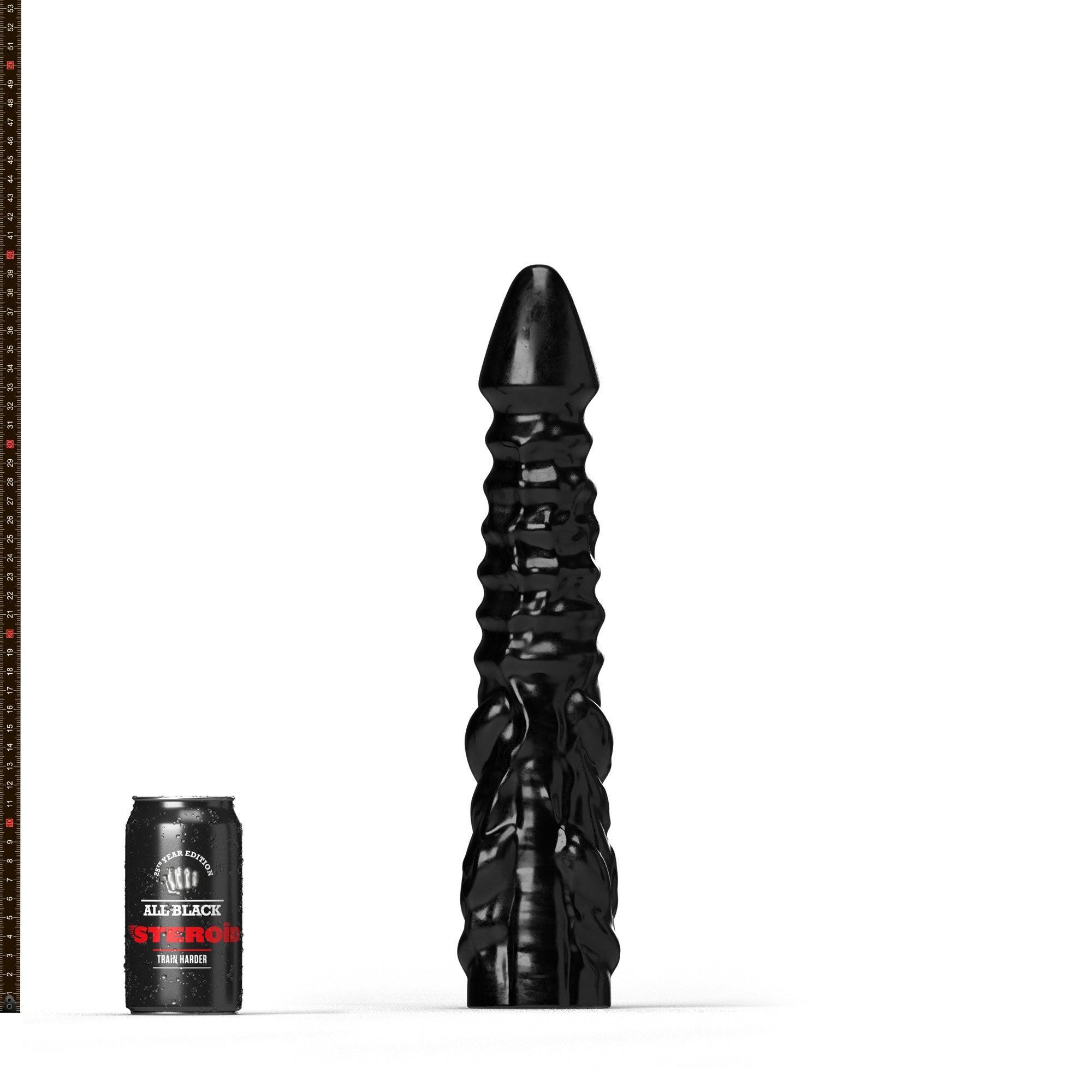All Black Steroid Allez Dildo, 40 cm