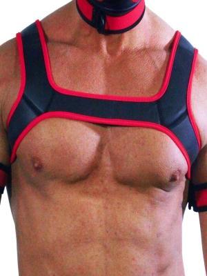 Rude Rider Neoprene Harness Black/Red, L size