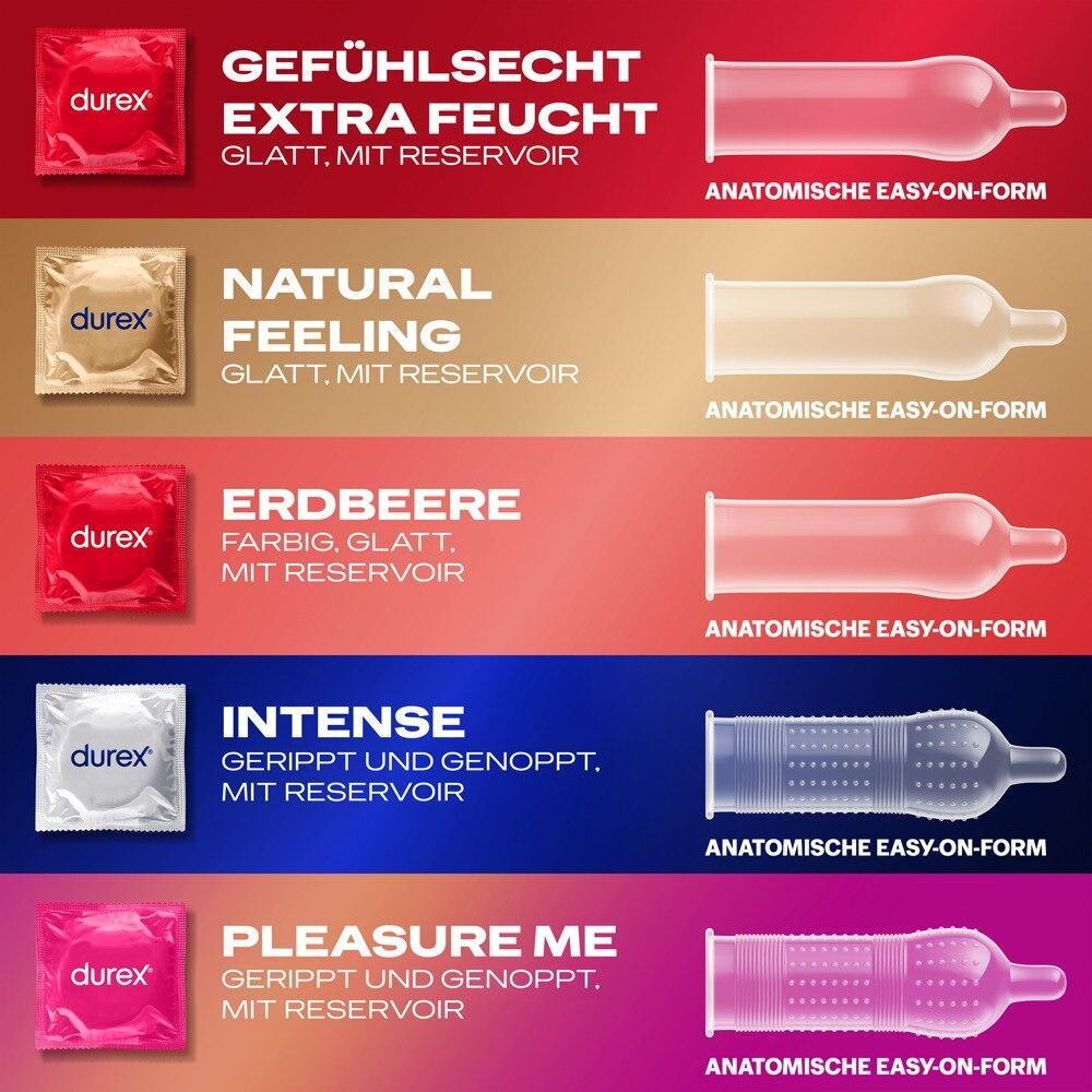 Durex Love Mix Condom Mix, 18 pcs, with Reservoir, Strawberry, Ø 56mm